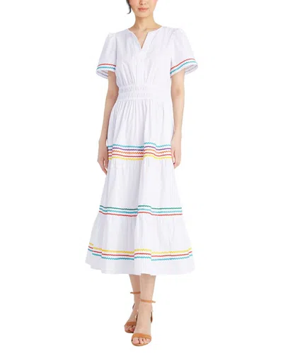 Draper James Hollie Midi Dress In Magnolia White