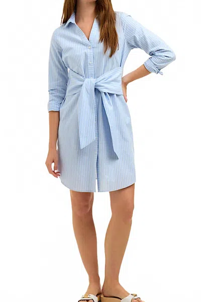 Draper James Isabella Shirtdress In Oxford Shirting In Blue