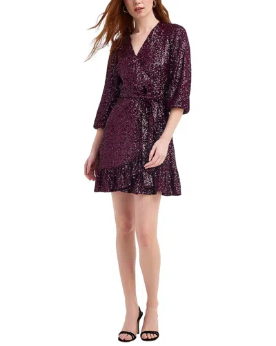 Draper James Jordan Long Sleeve Wrap Dress In Purple