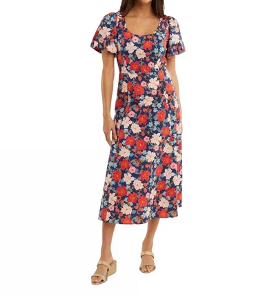 Draper James Julianne Midi Dress In Blooming Peony In Multi