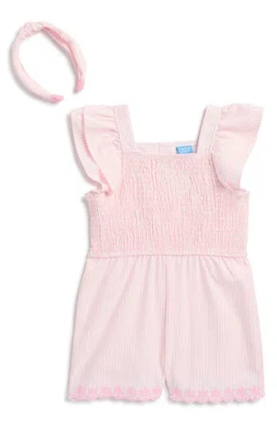 Draper James Kids' Ruffle Romper & Headband Set In Orchid Pink