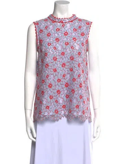Pre-owned Draper James Lace Top In Blue