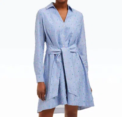 Draper James Layla Striped Shirtdress In Blue