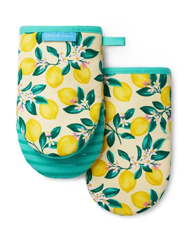 Draper James Lemon Blossom Mini 2-pack Oven Mitts In Green
