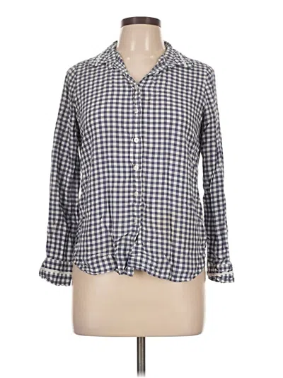 Pre-owned Draper James Long Sleeve Button Down Shirt In Blue