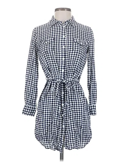 Pre-owned Draper James Long Sleeve Button Down Shirt In Blue