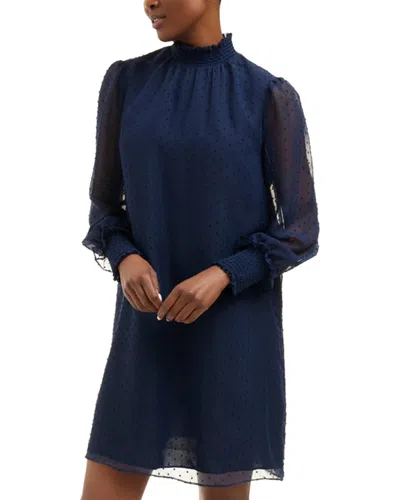 Draper James Long Sleeve Mini Dress In Blue