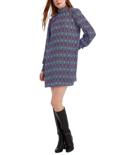 Draper James Long-sleeve Shift Dress In Blue