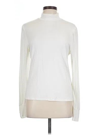 Pre-owned Draper James Long Sleeve Top Ivory Turtleneck Tops