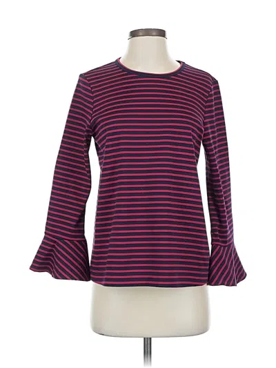 Pre-owned Draper James Long Sleeve Top Red Boatneck Tops