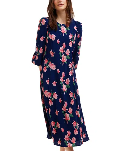 Draper James Matilda Crewneck Midi Dress In Blue