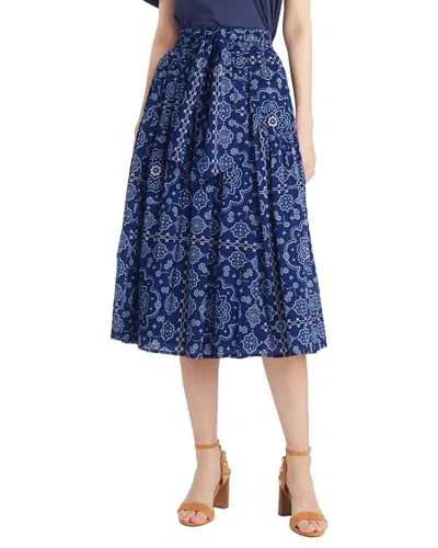 Draper James Midi Skirt In Blue