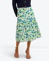 Draper James Midi Skirt In White Field Poppy In Multi