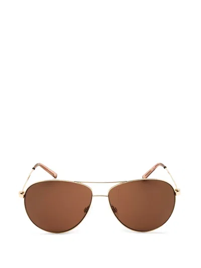 Draper James Dj9028 Aviator Sunglasses In Brown