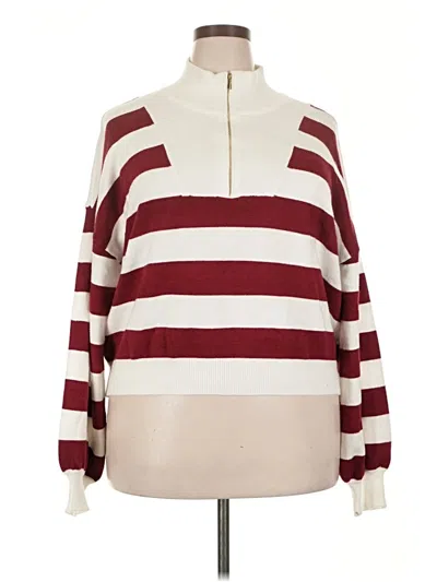 Pre-owned Draper James Pullover Sweater In Burgundy