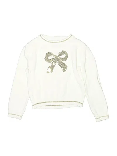 Pre-owned Draper James Kids' Pullover Sweater In White