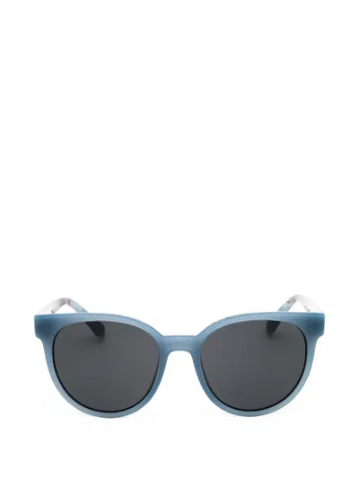 Draper James Round-frame Floral-print Sunglasses In Blue