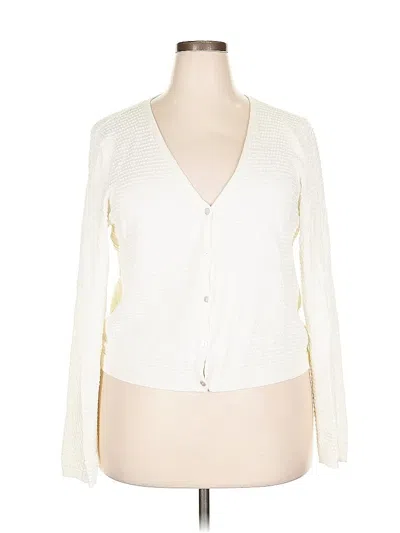 Pre-owned Draper James Rsvp Long Sleeve Blouse In White