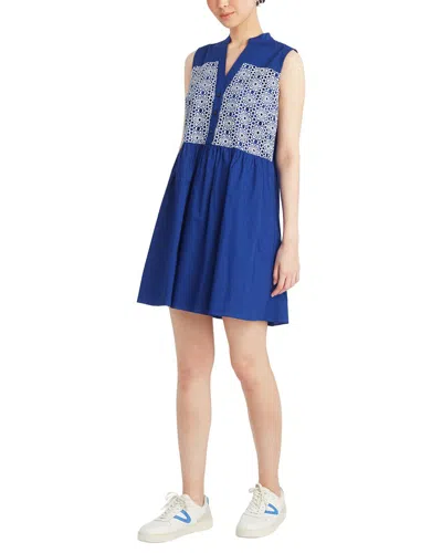 Draper James Sami Sleeveless Shirtdress In Blue
