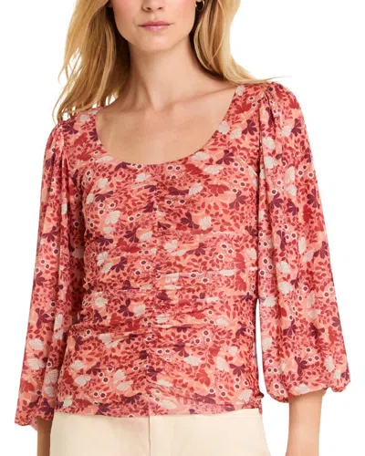 Draper James Shelby Scoop Neck Top In Multi
