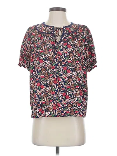 Pre-owned Draper James Short Sleeve Blouse In Pink