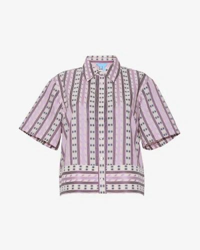 Draper James Short Sleeve Cropped Button Down