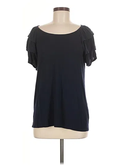 Pre-owned Draper James Short Sleeve Top Black Cold Shoulder Neckline Tops