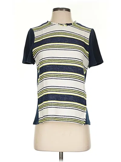 Pre-owned Draper James Short Sleeve Top Blue Crew Neck Tops
