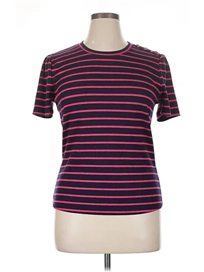 Pre-owned Draper James Short Sleeve Top Red Crew Neck Tops