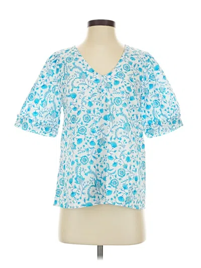 Pre-owned Draper James Short Sleeve T-shirt In Blue