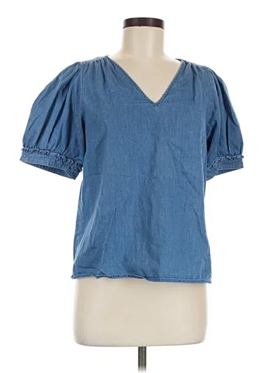 Pre-owned Draper James Short Sleeve T-shirt In Blue