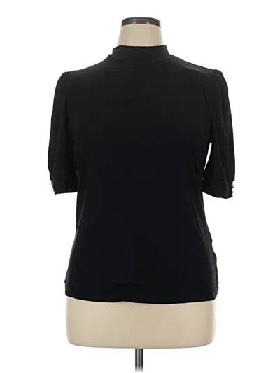Pre-owned Draper James Short Sleeve Turtleneck In Black