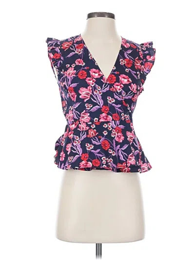 Pre-owned Draper James Sleeveless Blouse In Blue