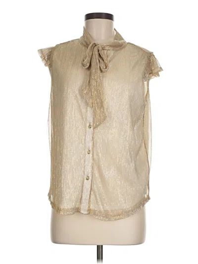 Pre-owned Draper James Sleeveless Blouse In Gold
