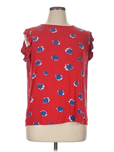 Pre-owned Draper James Sleeveless Blouse In Red