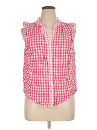 Pre-owned Draper James Sleeveless Button Down Shirt In Pink