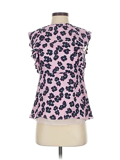 Pre-owned Draper James Sleeveless Silk Top Pink High Neck Tops