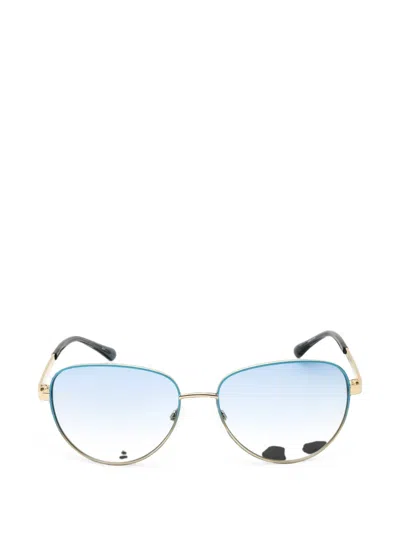 Draper James Striped Pilot-frame Sunglasses In Multi