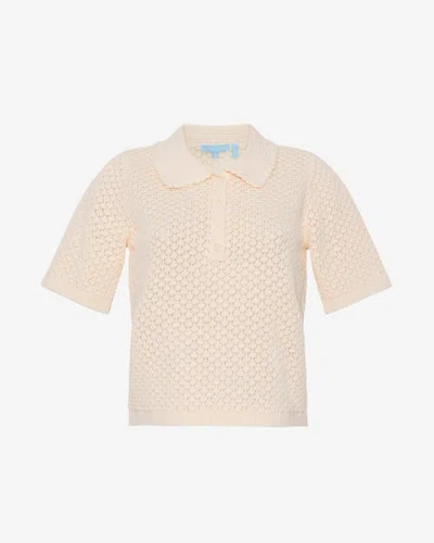 Draper James Sweater Polo With Scalloped Collar