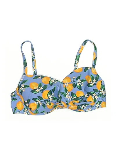 Draper James Swimsuit Top Yellow Tropical Pattern Swimwear