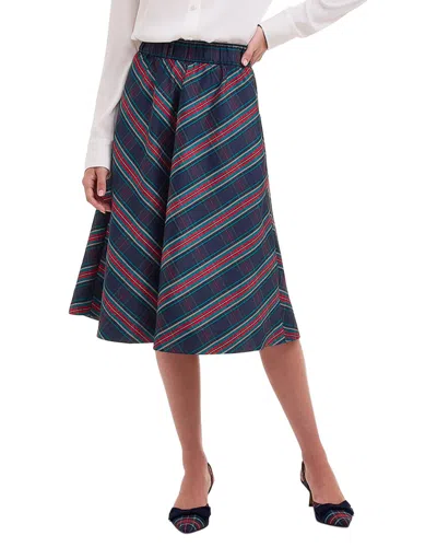 Draper James Taffeta Midi Skirt In Black