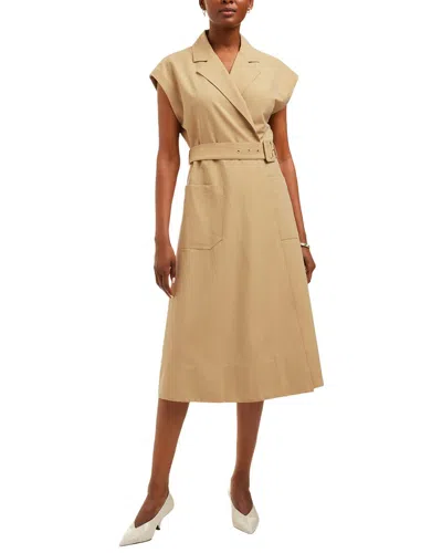 Draper James Tatum Midi Shirtdress In Brown