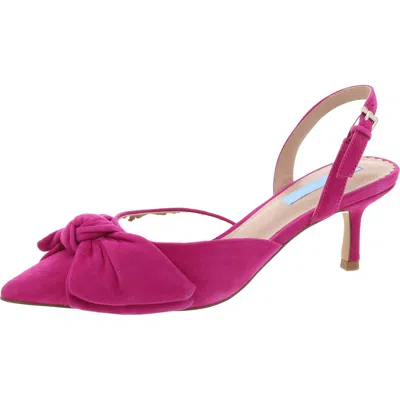 Draper James Tess Womens Buckle Suede Slingback Heels In Multi