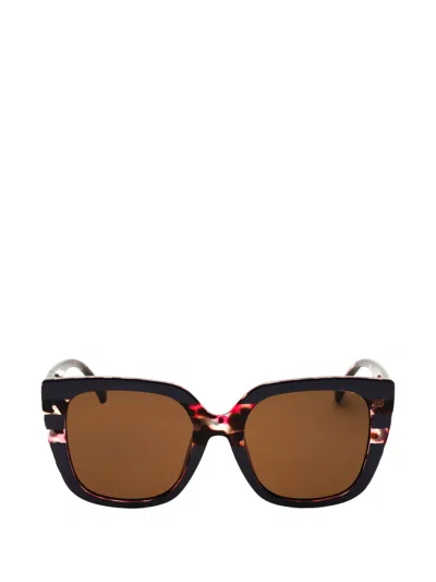 Draper James Tortoiseshell-effect Oversized Sunglasses In Purple