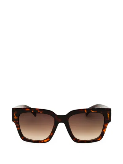 Draper James Tortoiseshell-effect Rectangle-frame Sunglasses In Brown