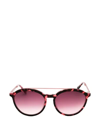 Draper James Tortoiseshell-effect Round-frame Sunglasses In Pink