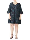 DRAPER JAMES WOMEN'S FLORAL BELL SLEEVE DRESS