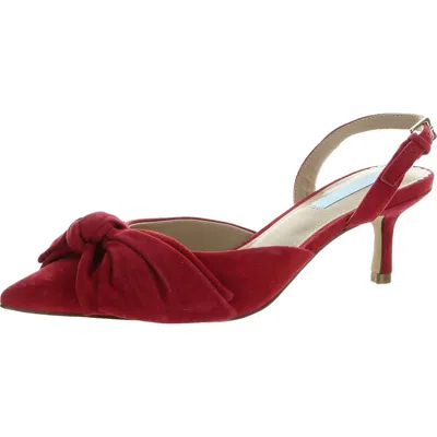 Draper James Womens Bow Slingback Sandals In Red
