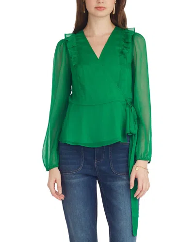 Draper James Wrap Top In Green