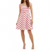 Draper James Zoe Love Circle Dress In Red Wentworth Stripe In Red